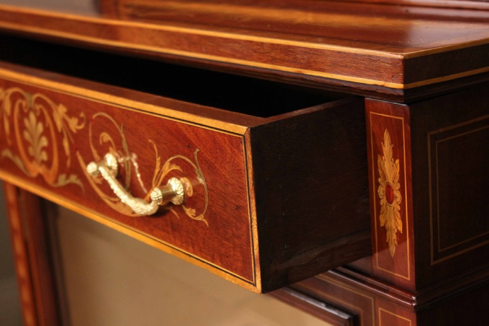 The Quality Late Victorian Mahogany Inlaid Display Cabinet View VIII