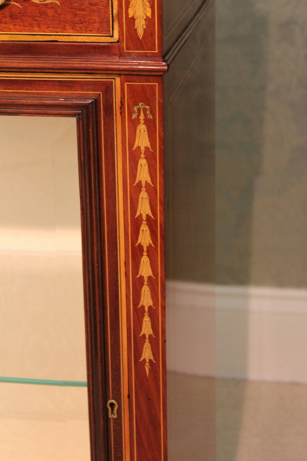 The Quality Late Victorian Mahogany Inlaid Display Cabinet View IX