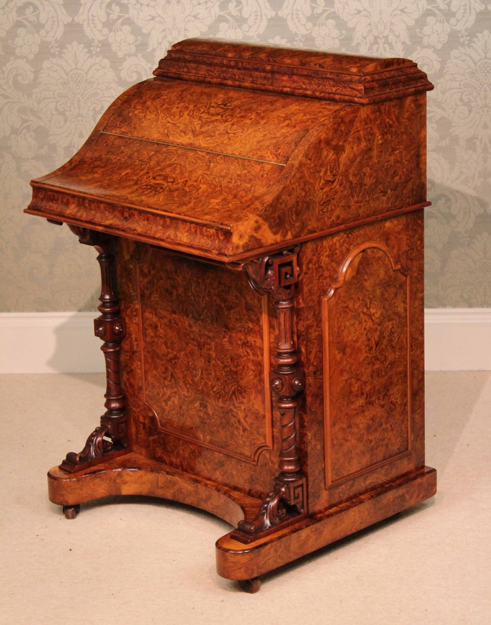 A Fine Burr Walnut Victorian Piano top 