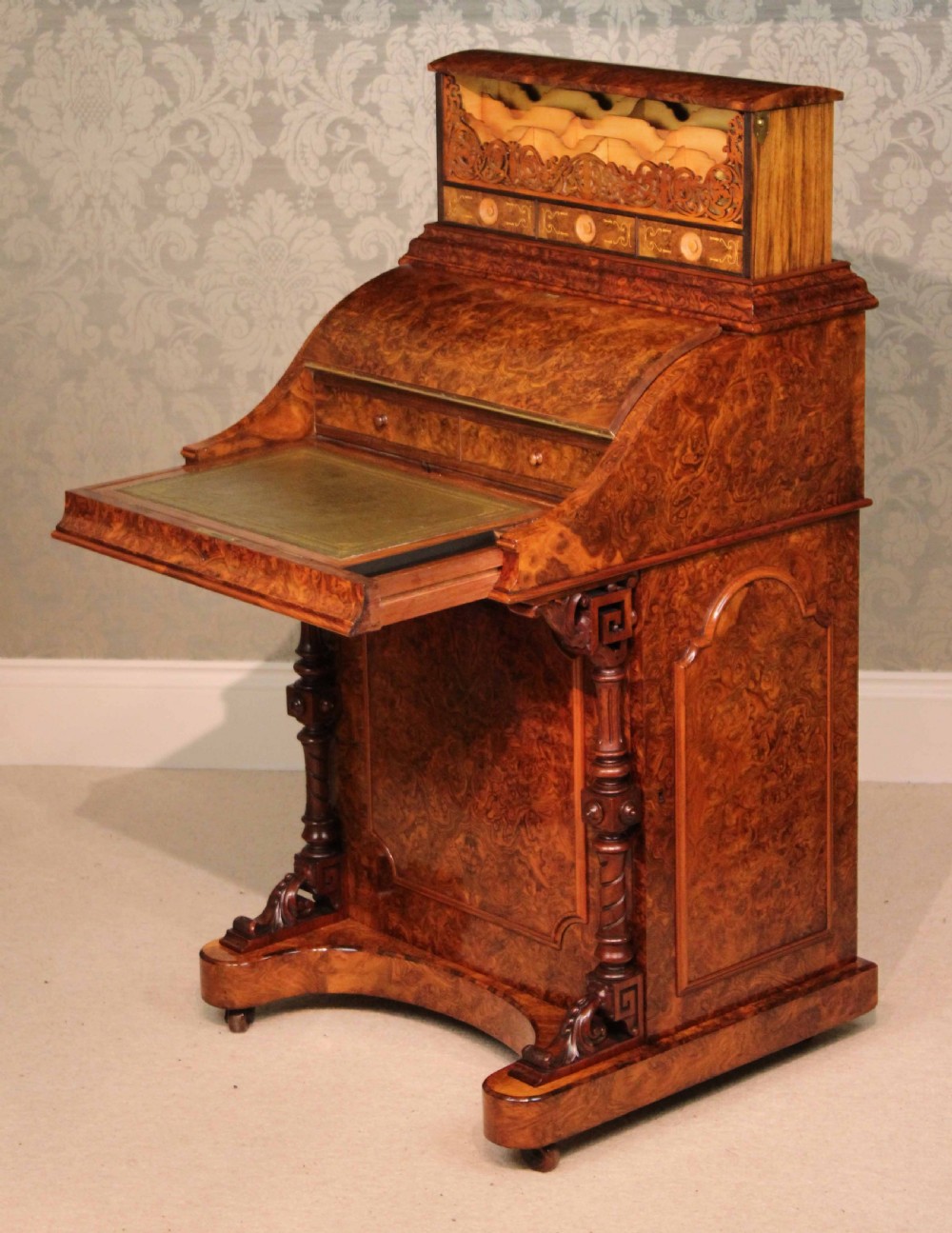 A Fine Burr Walnut Victorian Piano top 