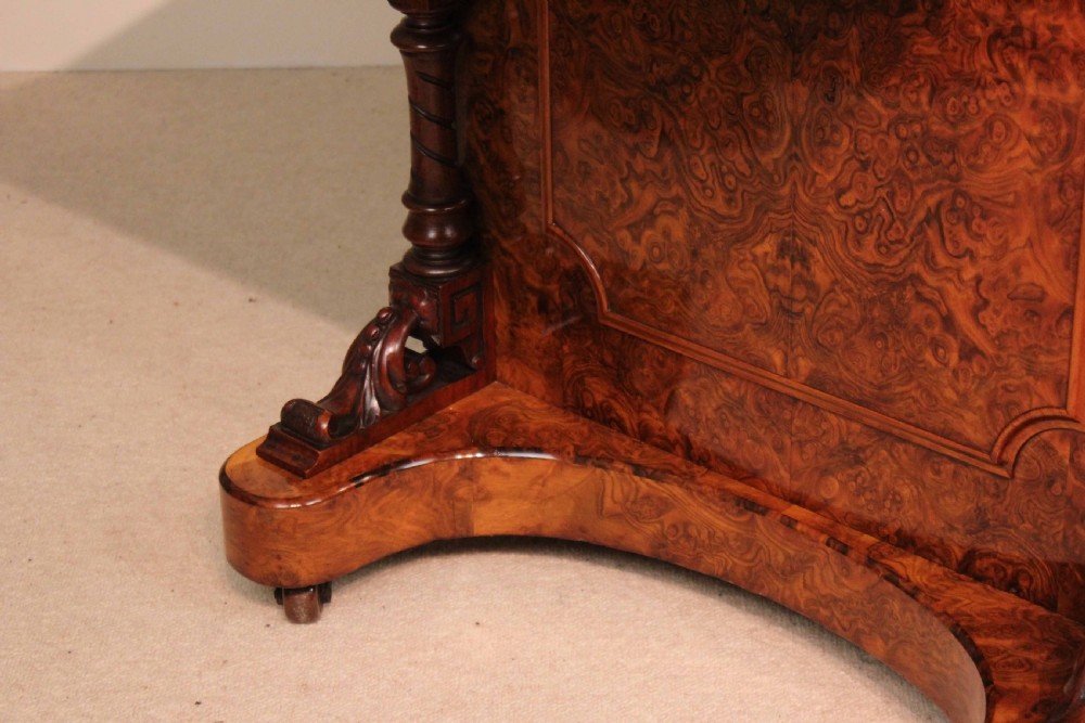 A Fine Burr Walnut Victorian Piano top 
