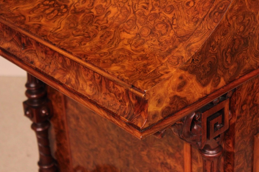 A Fine Burr Walnut Victorian Piano top 