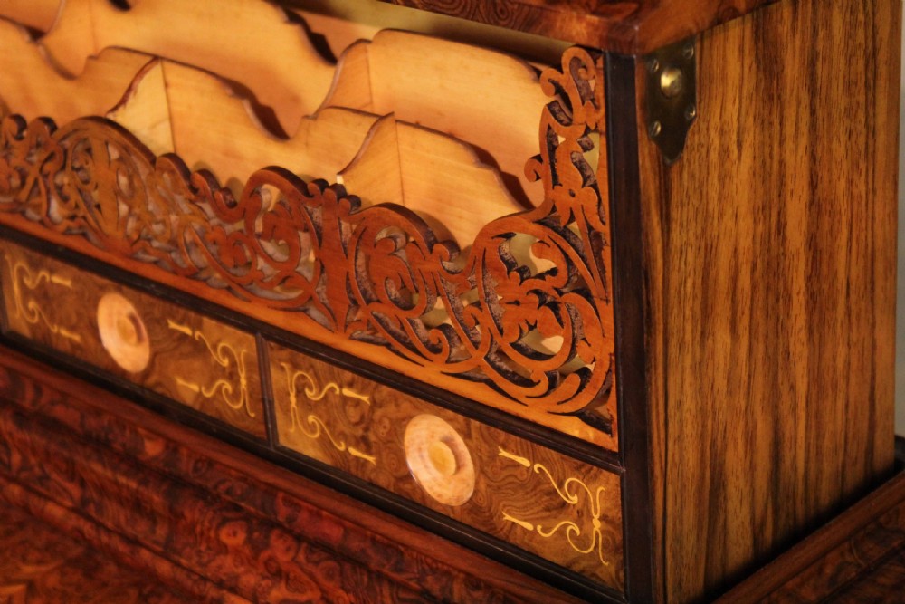 A Fine Burr Walnut Victorian Piano top 