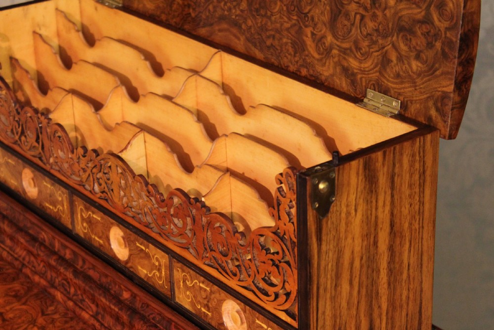 A Fine Burr Walnut Victorian Piano top 