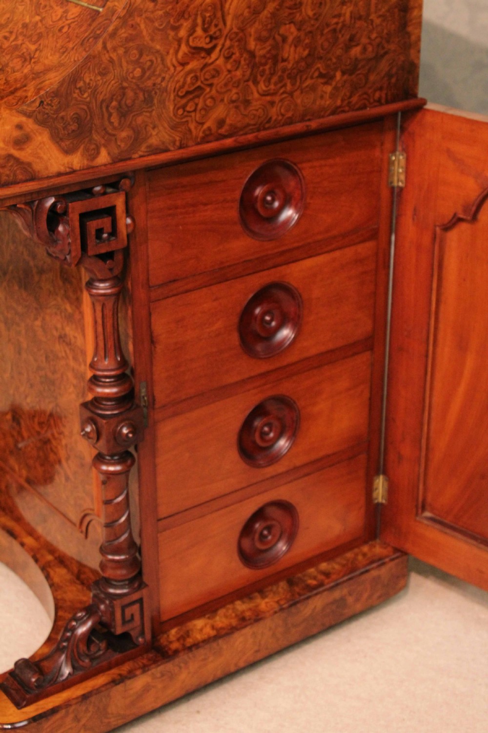 A Fine Burr Walnut Victorian Piano top 