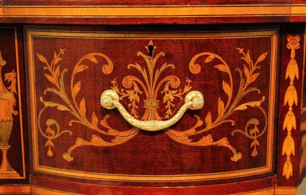 An Outstanding Late Victorian Mahogany Inlaid Carleton House Style Desk by Edwards & Roberts View XIII