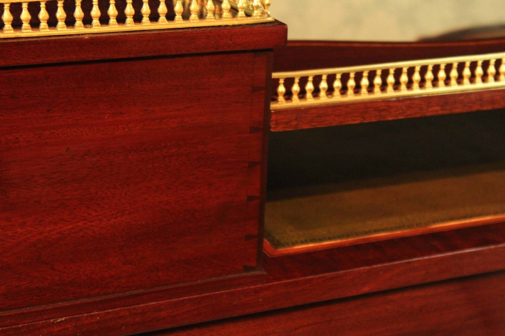 An Outstanding Late Victorian Mahogany Inlaid Carleton House Style Desk by Edwards & Roberts View XVII
