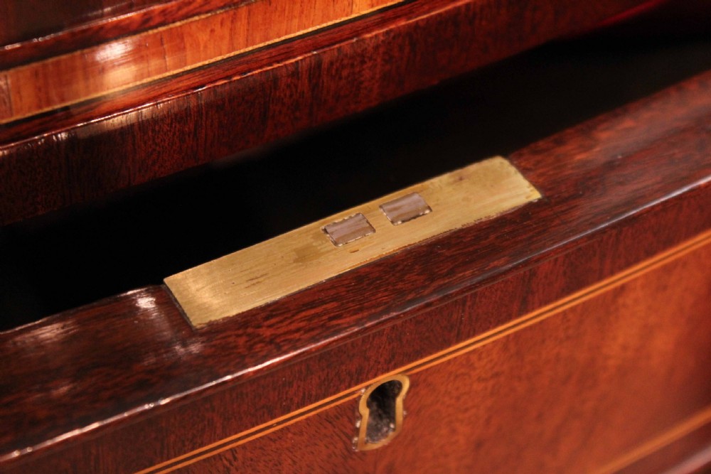 The Quality Edwardian Mahogany inlaid bow fronted chest View VI