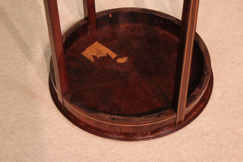 An Edwardian Quality Late Victorian Rosewood Inlaid Table by Collinson & Lock  View VII