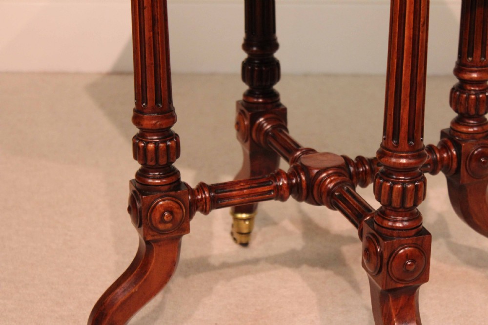 A Fine Quality Victorian Burr-Walnut Inlaid Octagonal Table View IV