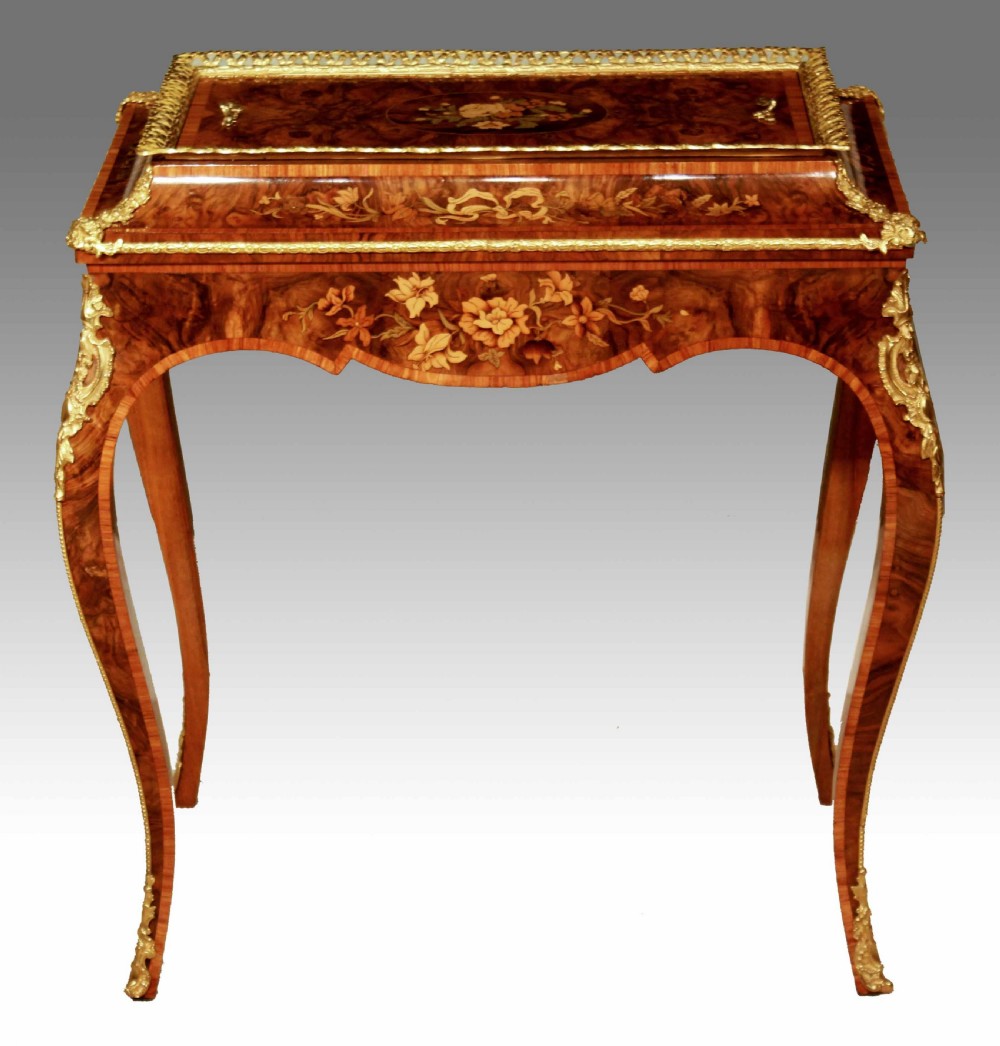 An Exceptional Victorian Burr Walnut Inlaid and Ormolu Mounted Jardinière