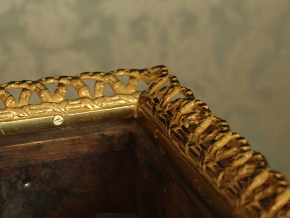 An Exceptional Victorian Burr Walnut Inlaid and Ormolu Mounted Jardinière View V