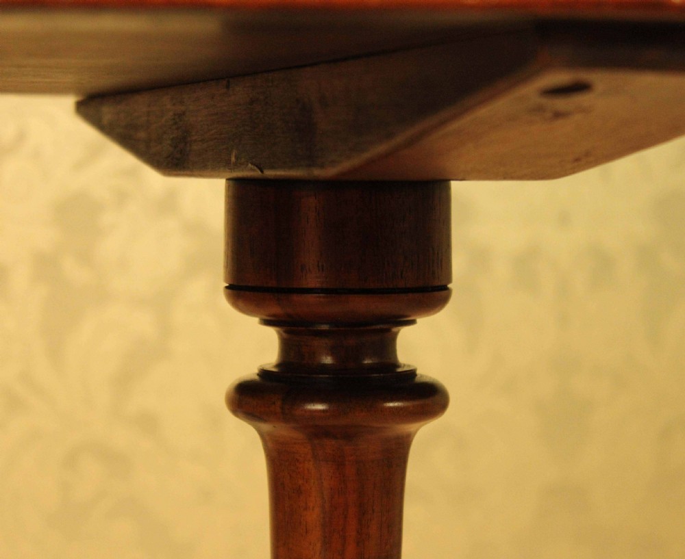 A Fine Quality Victorian Burr-Walnut Inlaid Oval Tripod Table View VI