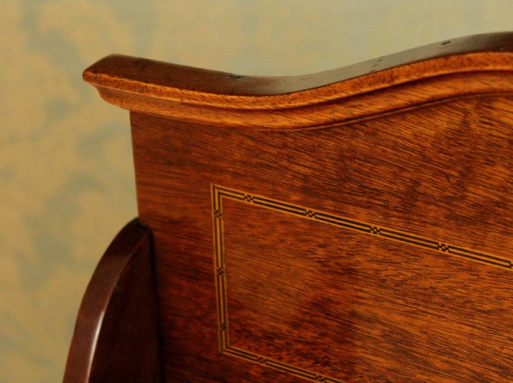 A Quality Edwardian Mahogany Inlaid Magazine Rack View VII