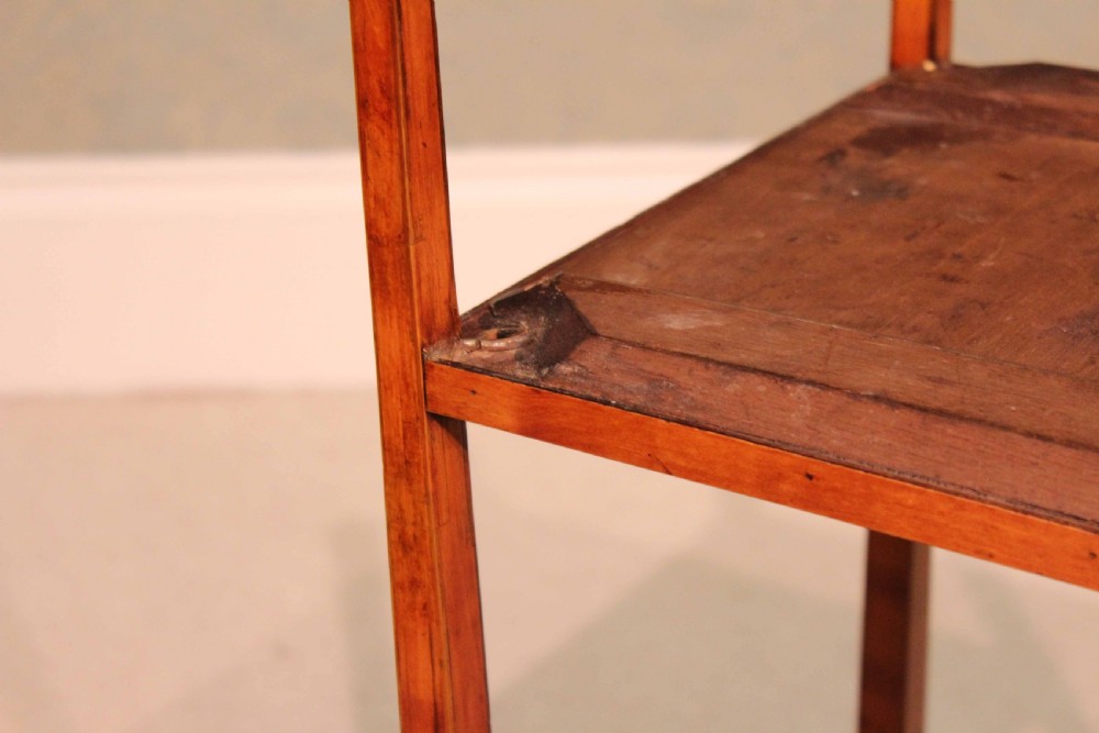 An Exhibition Quality Edwardian Mahogany Inlaid Kettle Stand With Candle Slide View VIII