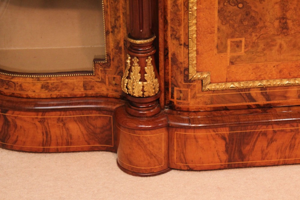 The Exhibition Quality Victorian Burr-Walnut Inlaid and Ormolu Credenza View IV