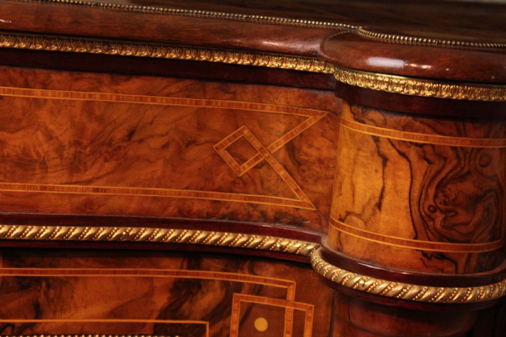 The Exhibition Quality Victorian Burr-Walnut Inlaid and Ormolu Credenza View VII