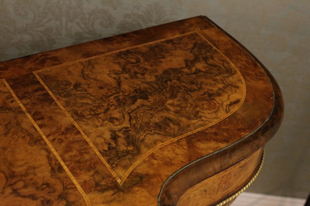 The Exhibition Quality Victorian Burr-Walnut Inlaid and Ormolu Credenza View X