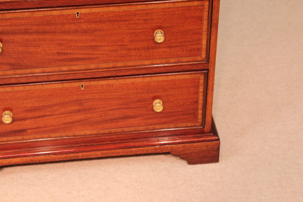 A Superb Edwardian Mahogany Inlaid Pedestal Chest Of Drawers View II