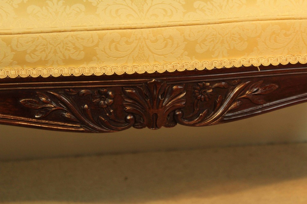 A mahogany Late Victorian Period stool by Edwards & Roberts of London. View II