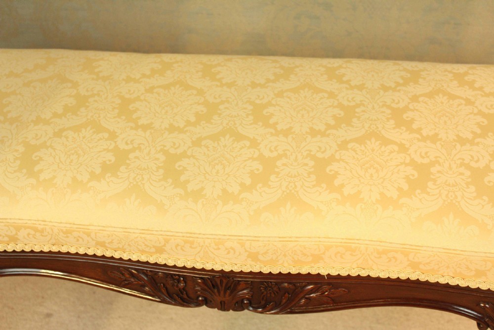 A mahogany Late Victorian Period stool by Edwards & Roberts of London. View V