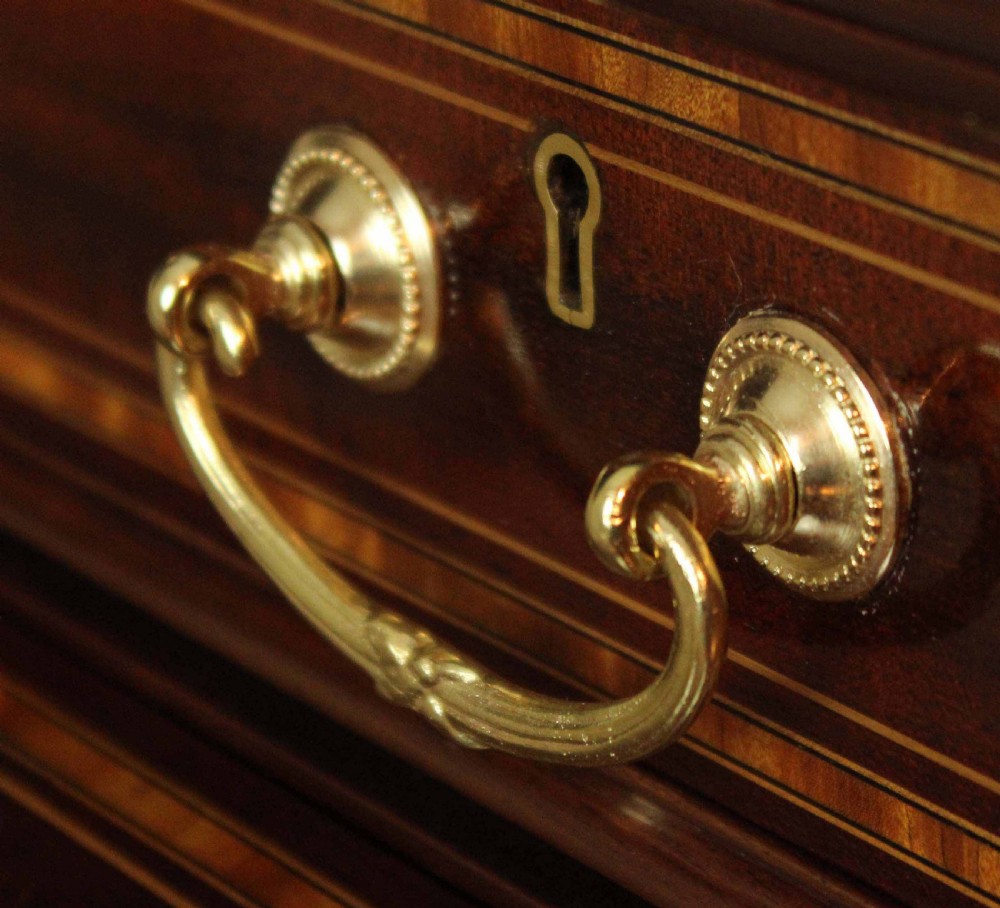 A Beautiful Late Victorian Mahogany cylinder desk by Maple & Co. View IV
