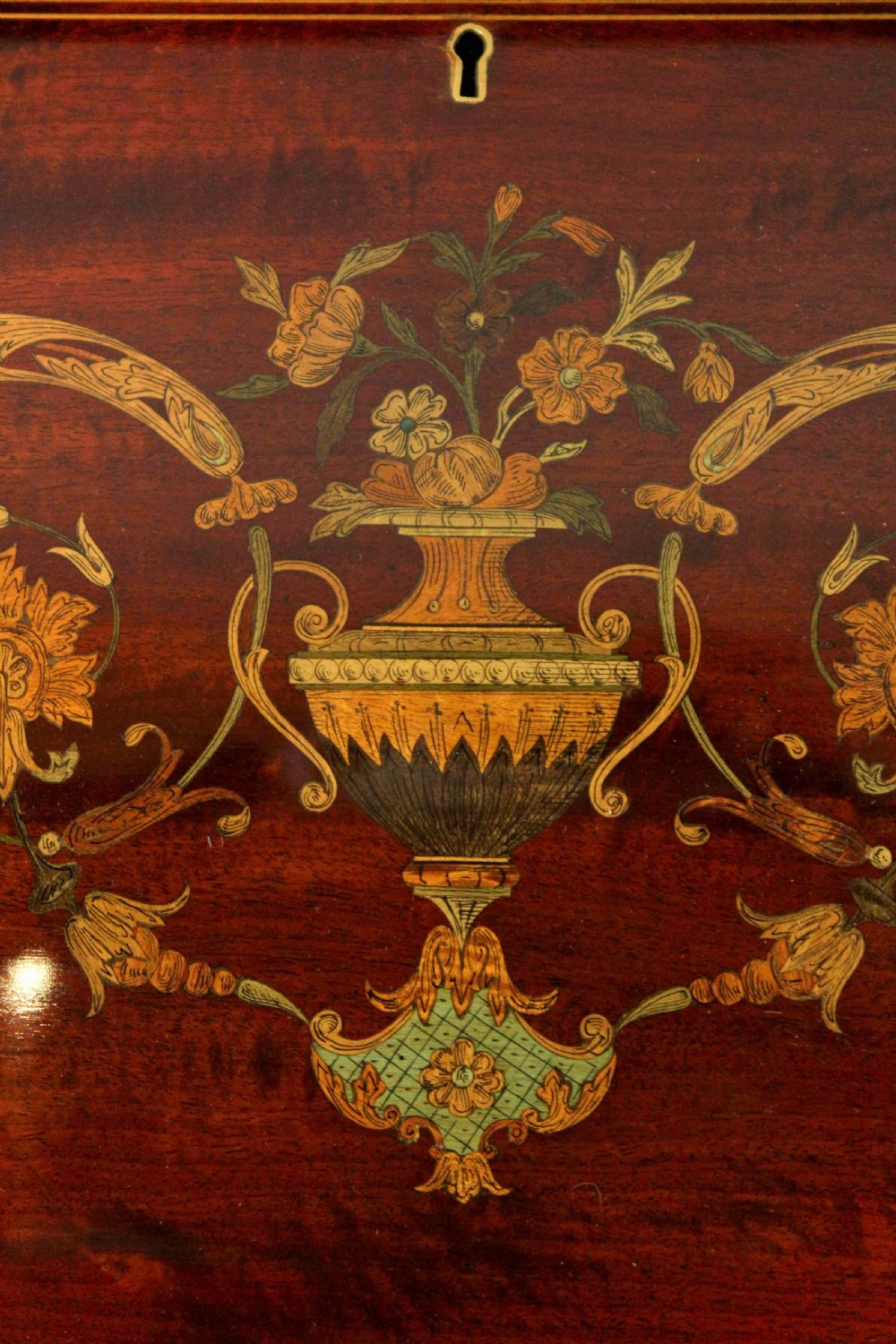 A Beautiful Late Victorian Mahogany cylinder desk by Maple & Co. View VII