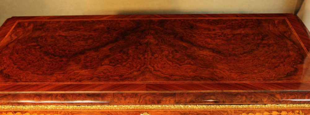 A Pair of Lovely Exhibition Quality Victorian Burr Walnut inlaid Pier Cabinets by Wilkinson & Sons. View IV