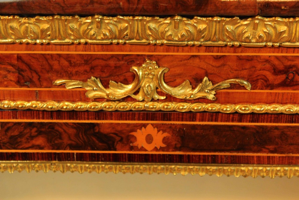 A Pair of Lovely Exhibition Quality Victorian Burr Walnut inlaid Pier Cabinets by Wilkinson & Sons. View VI