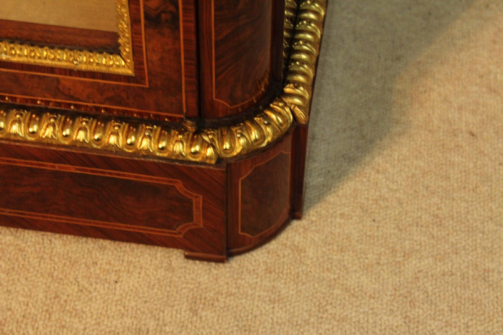A Pair of Lovely Exhibition Quality Victorian Burr Walnut inlaid Pier Cabinets by Wilkinson & Sons. View IX