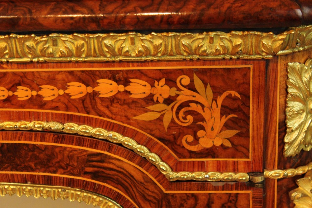 A Pair of Lovely Exhibition Quality Victorian Burr Walnut inlaid Pier Cabinets by Wilkinson & Sons. View X