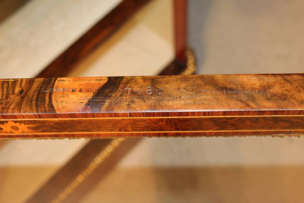 A Pair of Lovely Exhibition Quality Victorian Burr Walnut inlaid Pier Cabinets by Wilkinson & Sons. View XV