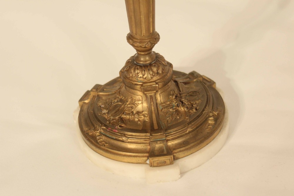 A Pair Of Late 19th Century Gilt Ormolu Three Branched Candelabra. View VIII
