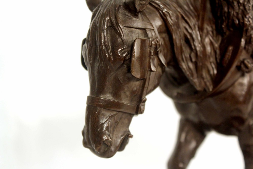 Isidore Jules Bonheur (1827-1901) Late 19th C. French Bronze of Farmer on Horseback View II