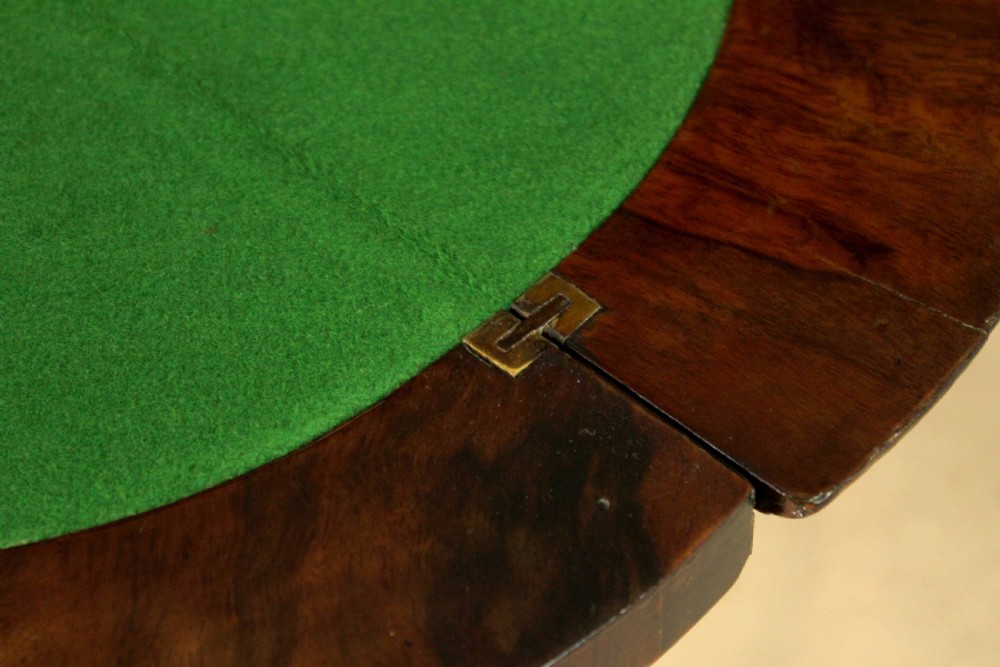 A Late Victorian Burr Walnut Serpentine Shape Card Table View X