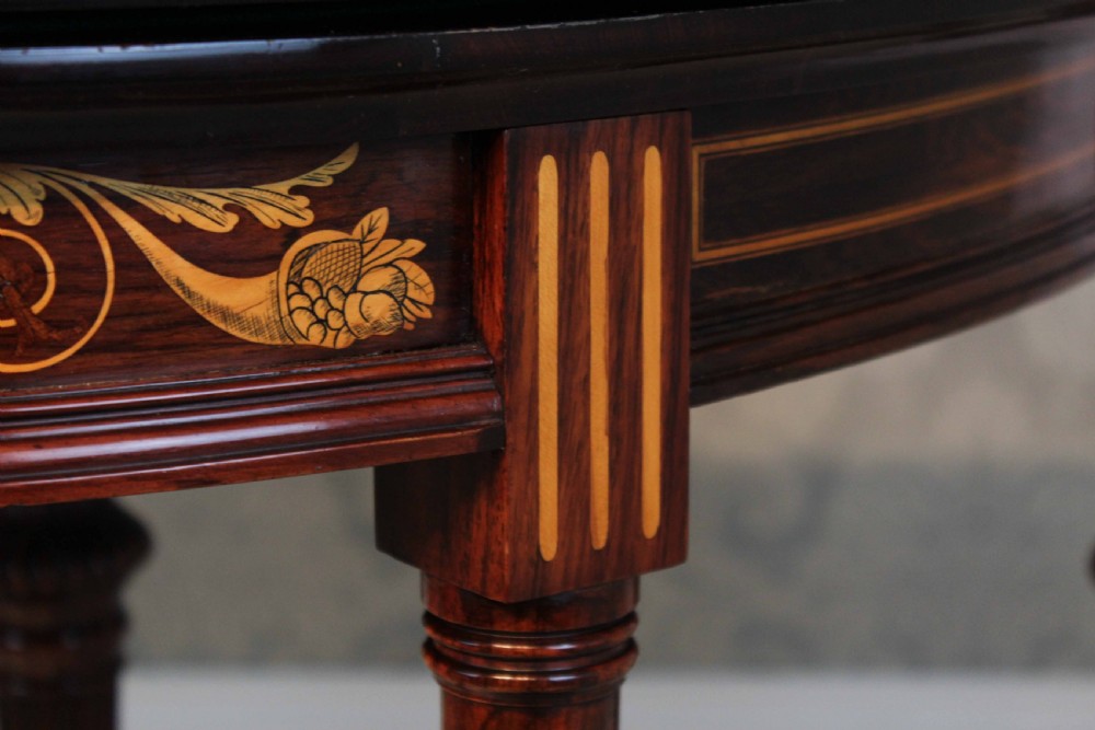 A Late Victorian Rosewood Inlaid Card Table View III
