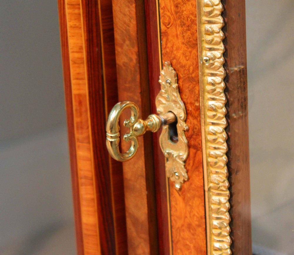 The Fine Quality Victorian Inlaid Burr-Walnut and Ormolu Mounted Pier Cabinet. View V