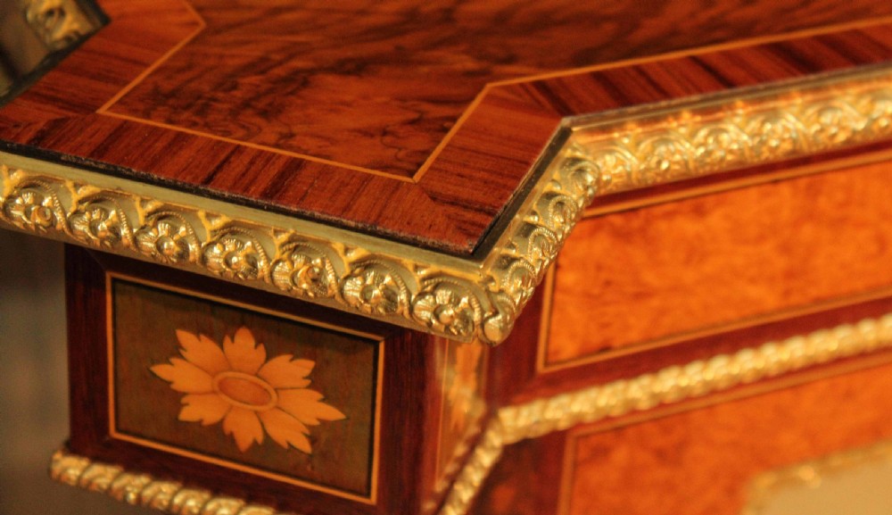The Fine Quality Victorian Inlaid Burr-Walnut and Ormolu Mounted Pier Cabinet. View XII