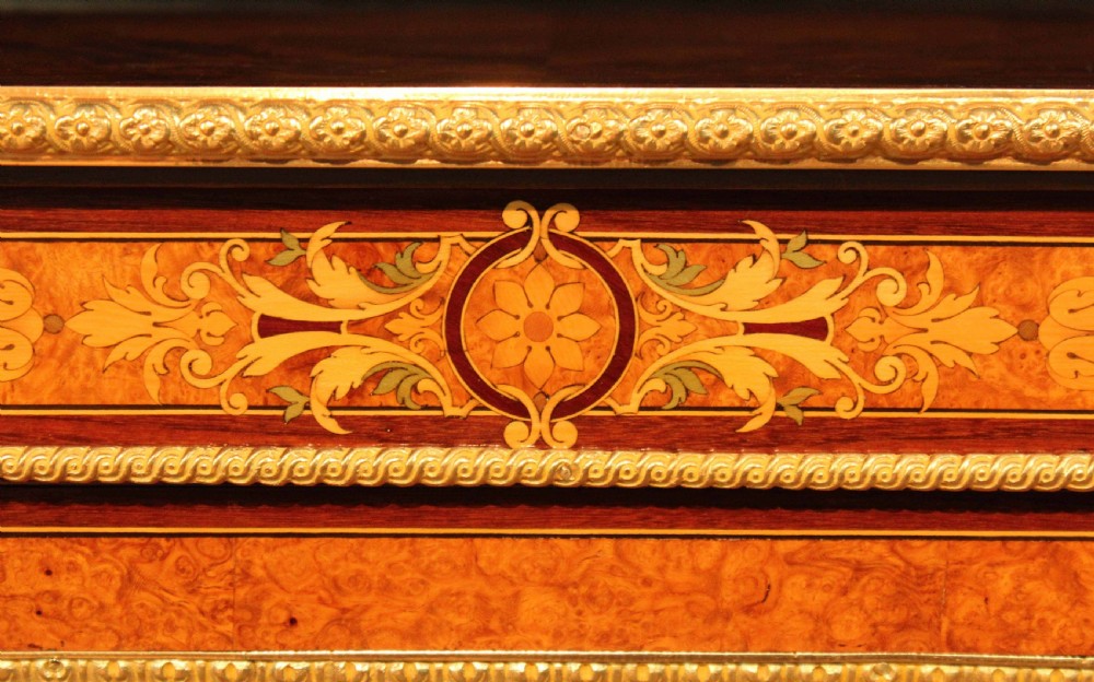 The Fine Quality Victorian Inlaid Burr-Walnut and Ormolu Mounted Pier Cabinet. View XIII