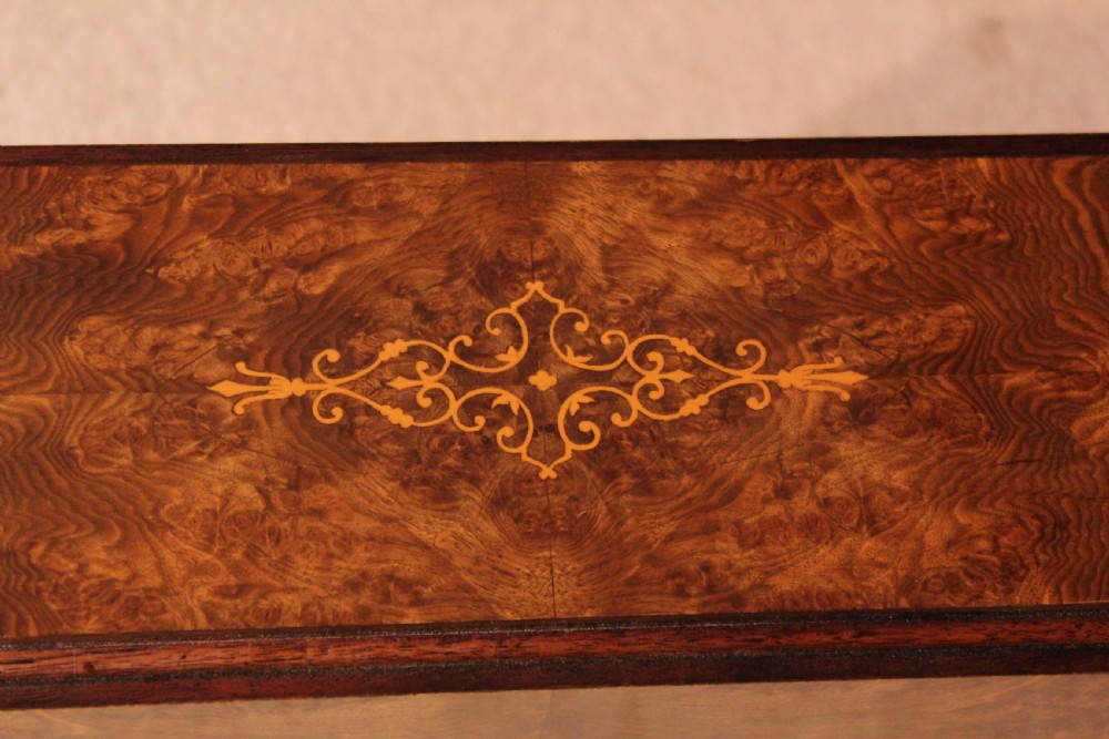 A Fine Quality Burr Walnut Inlaid Baby Sutherland Table. View IX