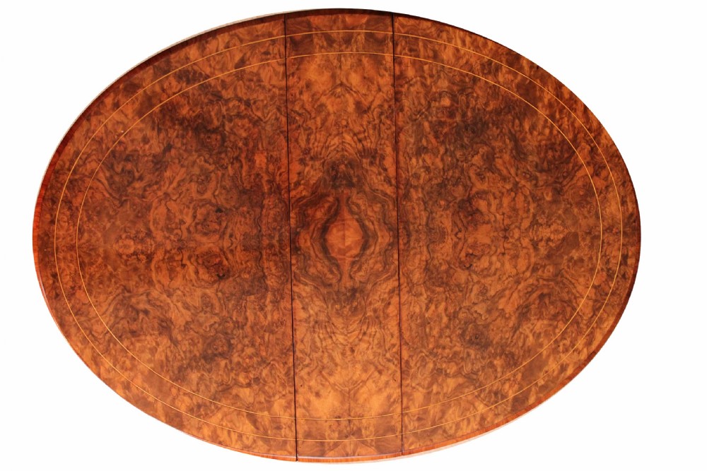 A Fine Victorian Burr Walnut Baby Sutherland Table With A Kingwood Cross Banded Edge View IV