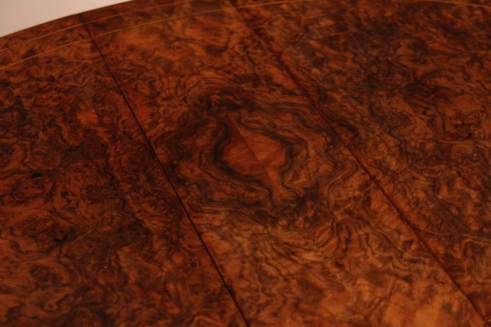 A Fine Victorian Burr Walnut Baby Sutherland Table With A Kingwood Cross Banded Edge View V