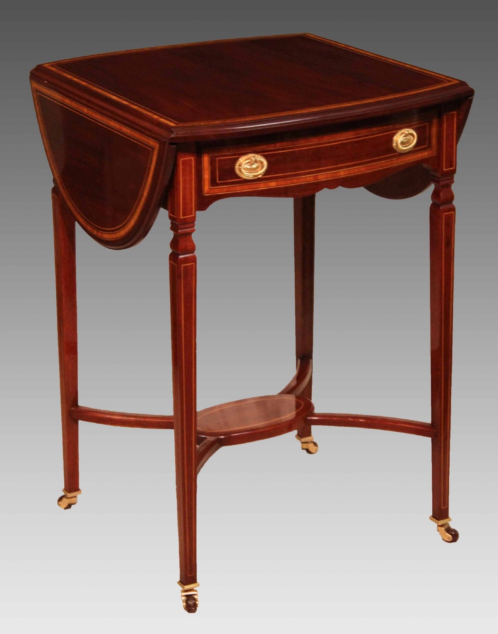 The Quality Edwardian Mahogany Inlaid Pembroke Table