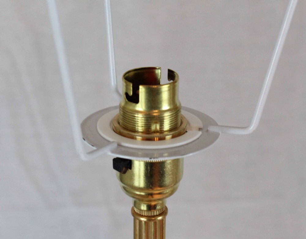 A Late 19th C. Pair of French Marble and Ormolu Table Lamps View V