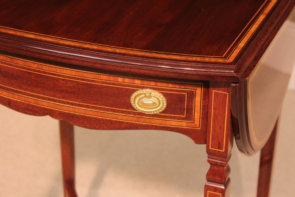 The Quality Edwardian Mahogany Inlaid Pembroke Table View II