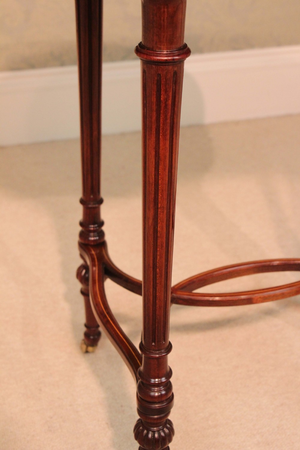A Quality Late Victorian Mahogany Inlaid Kidney Table View III