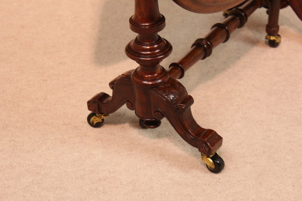 A Lovely Victorian Burr Walnut Baby Sutherland Table View III