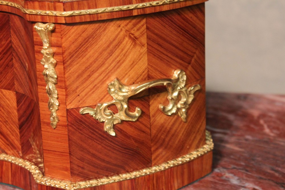 A Fine Victorian Kingwood and Ormolu mounted Table Top Jardiniere with Painted Plaques View VI