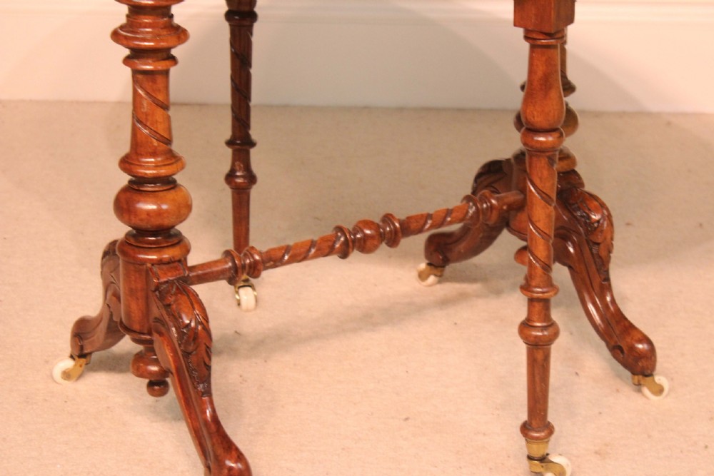 An Exquisite Victorian Burr Walnut Cabriole Leg Baby Sutherland Table View VI
