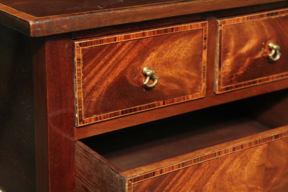 The Quality Edwardian Mahogany Inlaid Side Table. View IV